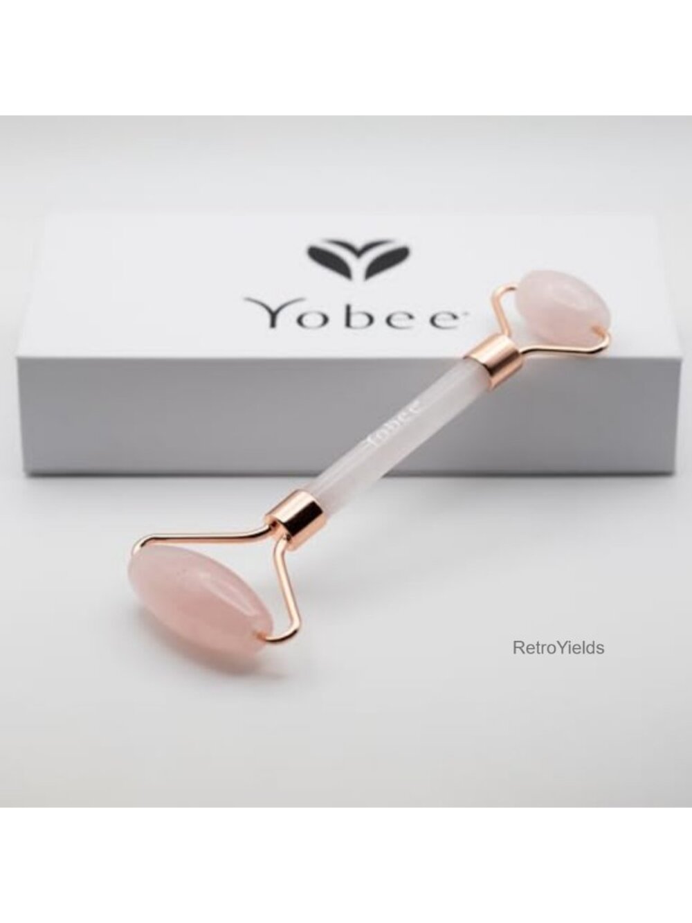 Rose Quartz Face Roller Massager for Lymphatic Drainage & Anti-Aging Skincare